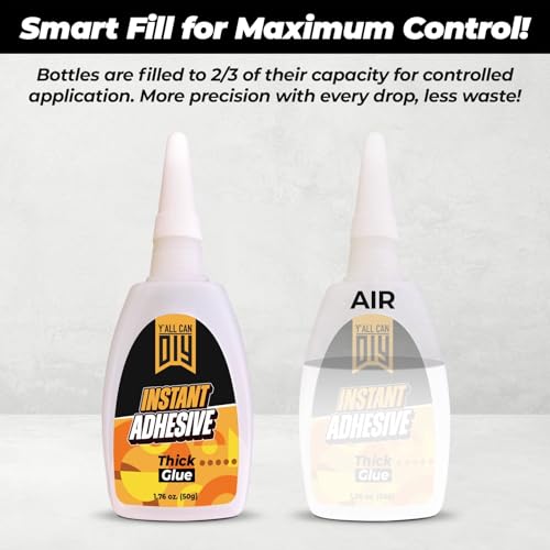 CA Glue with Activator (4 x 1.76 oz. + 2 x 13.5 fl oz.) - Industrial-Grade Cyanoacrylate Adhesive and Super Glue Accelerator for Woodworking, Crafts, DIY, and Repairs, Instant Glue Bond - size: 2 Pack