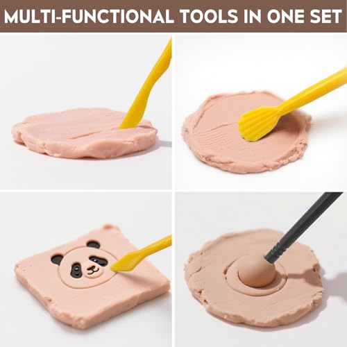 18 Pack Pottery Clay Tool Kit, Sculpting & Dotting Stylus Tools for Craft Modeling