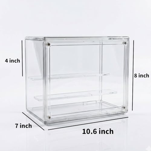 Mini Greenhouse Indoor, Clear Small Green House with Magnetic Door, Stackable Succulent Seed Starting Kit Children Nature Observation Station - size: 10.6"x 7"x 8"