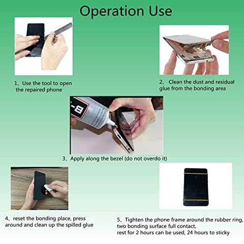 YiJieWZT B7000 15ml Clear Acrylic Super Glue, Gel, Waterproof, Flexible, Anti-Vibration, for Electronics, Textile, Shoe, Household