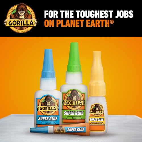 Gorilla Super Glue, Brush and Nozzle Two-Way Applicator, Clear, 12 g - size: 1 - Pack