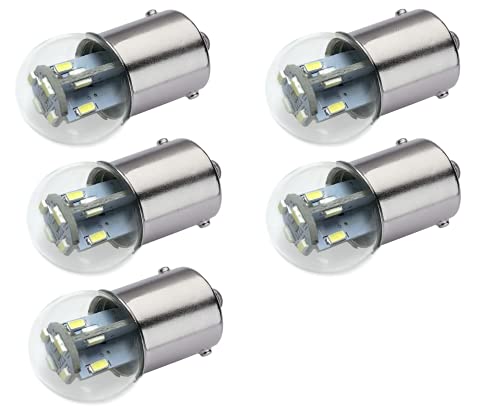 #81, #63, GM 142303 Miniature Bulb LED Replacement | 6.5-Volt | BA15S Base | Dimmable | Replaces Bulb Number: 81, 63, GM 142303 (5-Pack; Amber) - color: Amber, size: 5-Pack