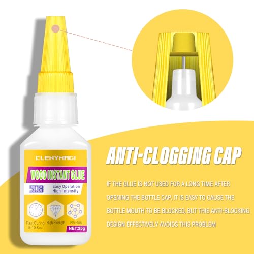 Wood Glue, High Strength Fast Drying Clear Wood Glue for Furniture Heavy Duty, Woodworking, Garden, Crafts, DIY, Waterproof, Heat Resistant Tacky Adhesive (1 Bottle of 25g) - size: 1 Pack