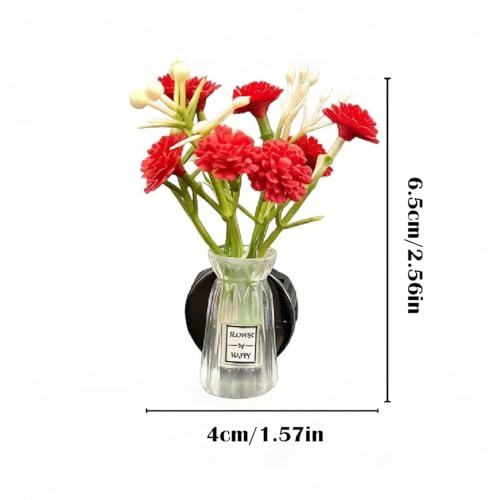 Set of 4 Cute Flower Bouquet Car Air Freshener Vent Clips, Mini Artificial Flowers for Car Air Vent Decoration, Auto Interior Dashboard Ornament Accessories (Gypsophila 01#) - color: Gypsophila 01#