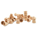 Woodpeckers Mini Wood Flower Pot 5/8-inch x 9/16-inch, Pack of 24 Unfinished Flower Pot Mini, Small Flower Pot for Crafts - size: 5/8 inch