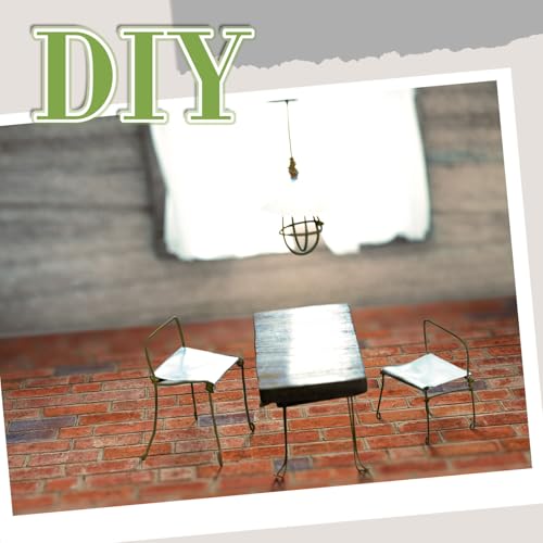 Flutesan 24 Pcs Miniature Dollhouse Wallpaper, Red Brick - style: Red Brick