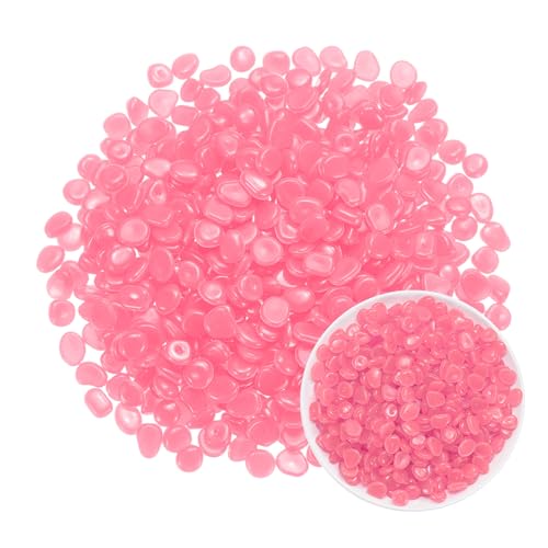 M METERXITY 1000-Pack Glow in The Dark Rocks, 0.43" Resin Outdoor Garden Decorations Luminous Pebbles Stones for Garden Plants/Aquarium/Backyard Path, Aquarium Gravel [Pink] - color: Pink