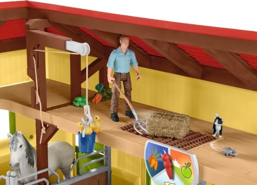 Schleich Farm World - 82Pc Horse Stable Playset - Kids Ages 3+ | 42485