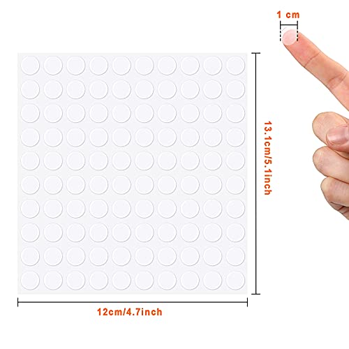Zonon 1000 Pcs Double Sided Adhesive Dots Clear Glue Point Tape Stickers Balloon Glue Round Mini No Traces Adhesive Sticker Dot Sticker for Classroom Decor Craft DIY Office (0.39 Inch/ 10 mm) - size: 0.39 Inch/ 10 mm