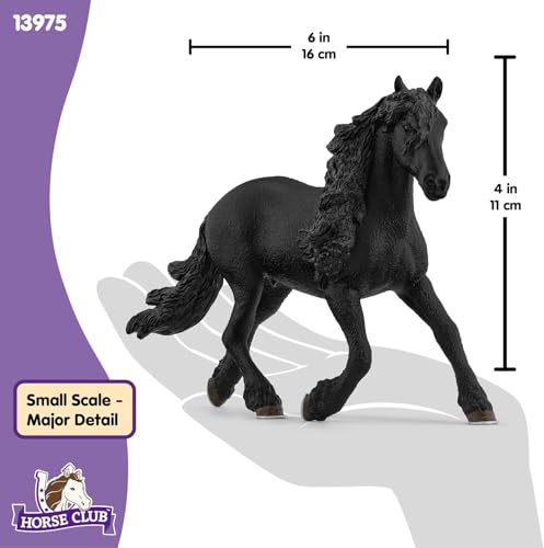 Schleich Horse Club - Friesian Stallion Toy Figurine - Kids Ages 5+ | 13975