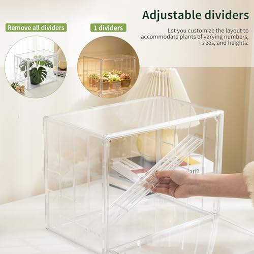 Mini Greenhouse Indoor with Magnetic Door, M-4tier-1pcs - size: M-4tier