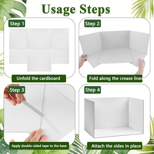 Yalumo Cardboard Diorama Box Kit, 2 Pack Diorama Box for Display, White Cardboard Project Supplies with Double Sided Tapes for DIY Crafts Toys School Projects Model Scenes, 13 x 8.7 x 8.3 Inch