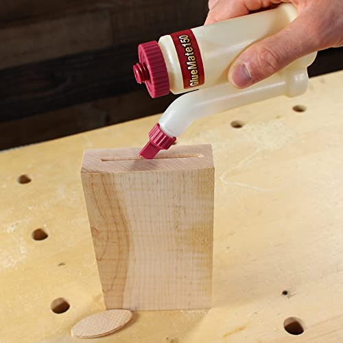 Milescraft 5222 Glue Mate 150-5oz. (150ml) Precision Wood Glue Bottle - Anti-Drip - Dowel and Biscuit Tips Included - Easy Flow Multi-Chamber Design - Ideal for Woodworking (Pack of 2) - size: 5 (Pack of 2)