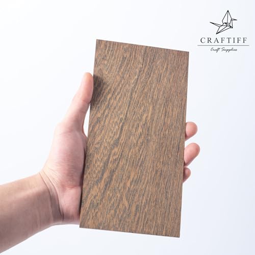 Wenge Wood Sheets 1/8" Thick, 4x8 inch Lumber Veneer Pieces Planks Thin Blank Board for Craft Decor and Art by Craftiff