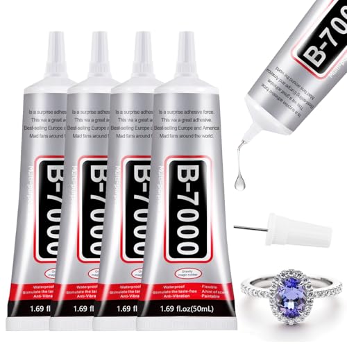4 PCS 50ml B7000 Glue Clear with Precision Tip, Bedazzling Glue - size: 50ml 4pcs