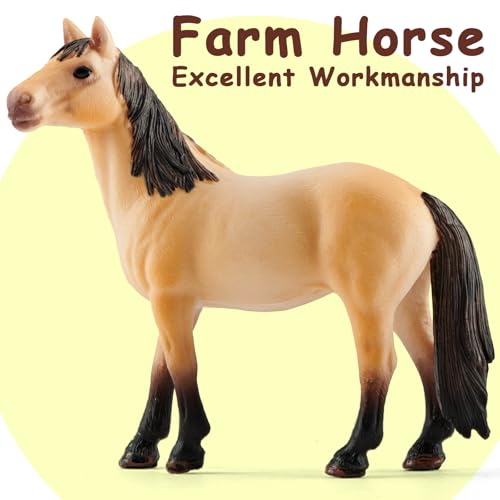Divwa 15 Pcs Farm Animal Toy for Kid, Plastic Toy Farm Animal Figure Set Playset Including Cow Horse Goat Sheep Pig Donkey Goose Duck Turkey Chicken Dog Cat Rabbit for Kid Age 3-5 5-7