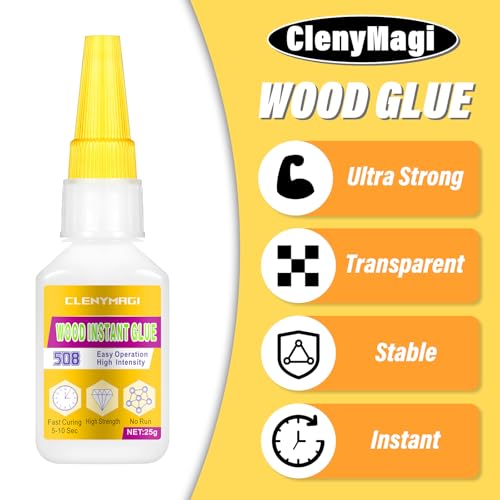 Wood Glue, High Strength Fast Drying Clear Wood Glue for Furniture Heavy Duty, Woodworking, Garden, Crafts, DIY, Waterproof, Heat Resistant Tacky Adhesive (1 Bottle of 25g) - size: 1 Pack