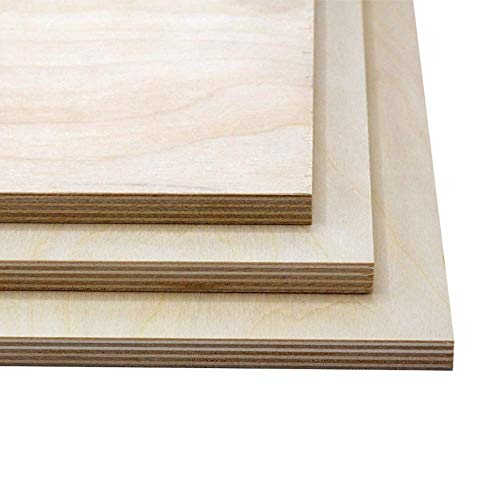 1/2" x 12 x 12 Baltic Birch Plywood – B/BB Grade (Package of 3) Perfect for Arts and Crafts, School Projects and DIY Projects, Drawing, Painting, Wood Engraving, Wood Burning and Laser Projects - size: 1/2" x 12" x 12"