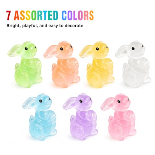 Mini Resin Rabbit Figurines for Fairy Garden Accessories - color: White Rabbit
