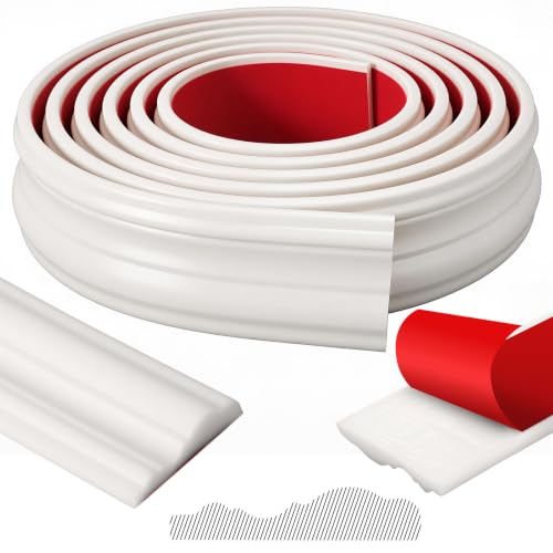 118 x 2.36 Inch Peel and Stick Molding Chair Rail Panel,White - color: White, size: 118 Inch X 2.36 in, style: Stylish