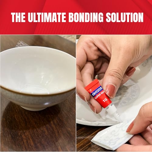 GH1200-1 Gram (Pack of 48) Single-Use Super Glue All Purpose, Super Fast, Thick & Strong Adhesive Superglue, Cyanoacrylate Glue for Hard Plastics, DIY Craft, Ceramics, Frame, Leather, Metal Etc - style: 1 Gram x 48 PCs Super Glue
