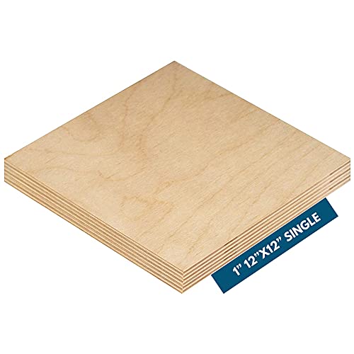 Anderson Plywood 1 inch x 12 inch x 12 inch Baltic Birch Plywood – B/BB Grade (Single) Perfect for Arts and Crafts,School Projects and DIY Projects,Drawing,Painting,Wood Engraving,Wood Burning and Laser Projects - size: 1" x 12" x 12"