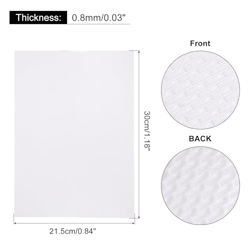 MECCANIXITY Miniature Roof Tiles ABS Roof Sheet White 30x21.5cm/1.18x0.84