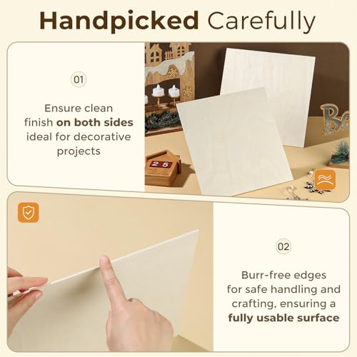 36 Pack Basswood Plywood Sheets 12"x12"x1/8", Basswood for Laser Cutting - color: 36 Pack, size: 12"x12"