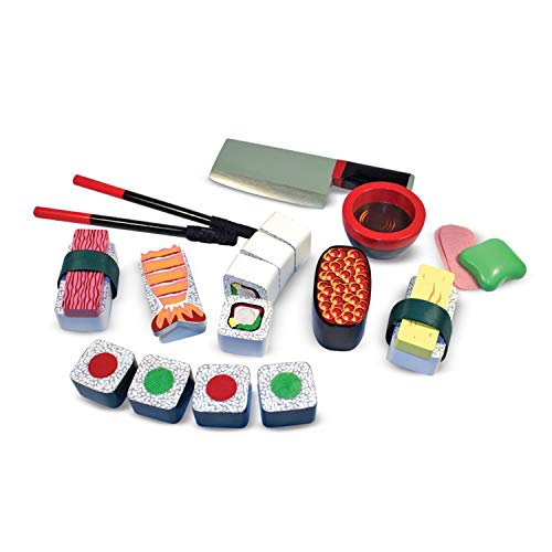Melissa & Doug Sushi Slicing Wooden Play Food Set
