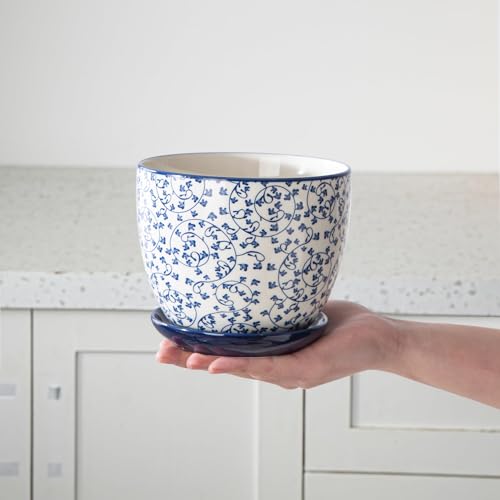 5.6 Inch Ceramic Plant Pots Set of 4 - size: 5.6 Inch