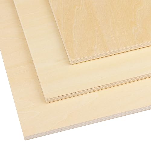 18 PCS 12 Inch Square Basswood Board, Thickness 1/4 Inch (6 mm), Basswood Sheets, Plywood Sheets for Laser, CNC Cutting, Wood Burning, Drawing Painting, Wood Engraving by GNIEMCKIN - size: 18 PCS 12 Inch Thickness 1/4 Inch