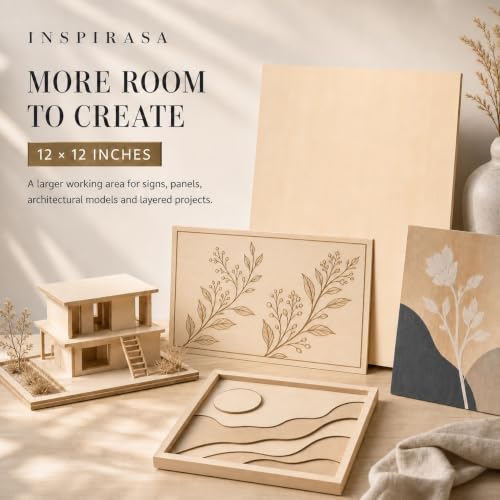 Basswood Plywood Sheets, 12 x 12 in, 1.5 mm, 18 Pack - size: 12 x 12 x 1/16 Inch