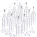 YGDZ Precision Tip Applicator Bottles, 12 Pcs 1oz Needle Fine Tip Glue Bottles With 5 Mini Funnels - color: White Tip
