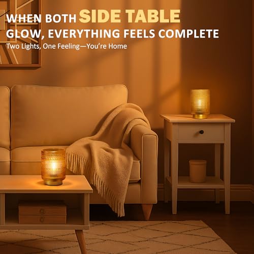 2 Pack Battery Operated Decorative Aesthetic Lamp with Timer for Bedside,Small Cordless Table Lamps with LED Warm Bulb for Bookshelf/Entryway/Nightstand/Dorm/Coffee Table/Office Cubicle Decor(Golden) - color: Amber, size: 2 pack