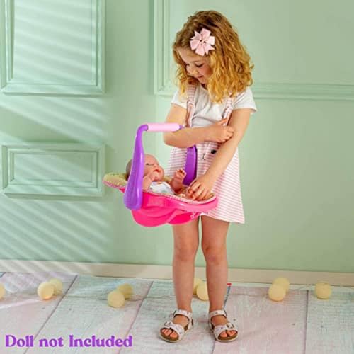 JC TOYS ADJUSTABLE CARRIER – Converts from Rocking Baby Carrier to Feeding Seat – Perfect for Children 2+ , Pink , 16 inches - color: Multi Carrier