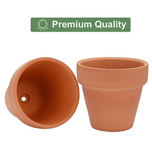 32pcs Small Mini 2" Terracotta Pot Clay Ceramic Pottery Planter, Cactus Flower Nursery Terra Cotta Pots, with Drainage Hole, for Indoor/Outdoor Succulent Plants, Crafts, Wedding Favor