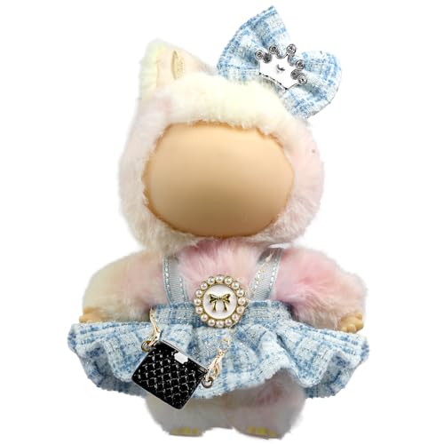 Clothes for LABUBU Doll (NO Doll),Outfit for LABUBU,Clothes Set for LABUBU Dress Up,Accessories for LABUBU - color: Light Blue