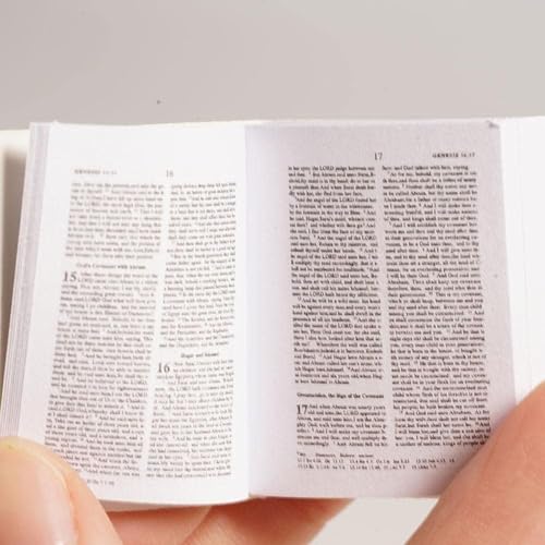 1Pc Mini Bible Pocket Book 1/12 Dollhouse Miniature Book Bookshelf Bedroom Library Accessories，Dollhouse Furniture, Dolls and Accessories
