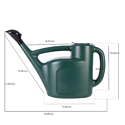 1.5 Gallon Watering Can for Outdoor Plants, Large Plastic Water Can with Long Spout, Lid and Detachable Sprinkler Head, Lightweight Watering Pot for Indoor Houseplants and Garden Flower - 6L - size: 6L