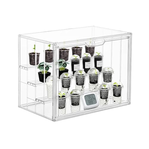 Mini Greenhouse Indoor with Magnetic Door, M-4tier-1pcs - size: M-4tier