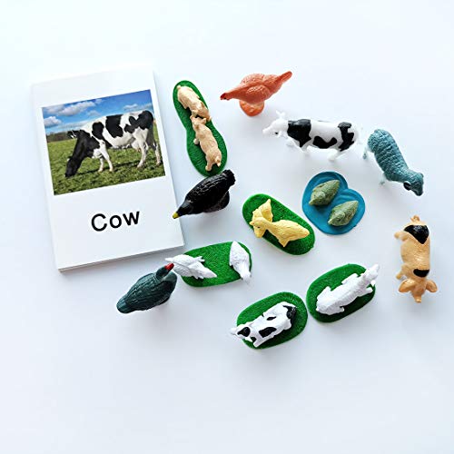 MEROCO Montessori Farm Animals Matching Cards Kids Preschool Toys - style: Farm Animal