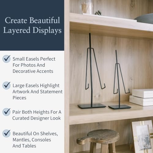 Airy Abode Tabletop Easel, Small Black Metal Display Stand, 1 Pack - size: Small