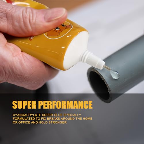 2.5oz Clear Plastic Adhesive, Super Glue All Purpose, Instant Strong Adhesive for Plastic, Tube, PVC, ABS, PBT, PS, PA, PC, PM, MA, Nylon, DIY Craft
