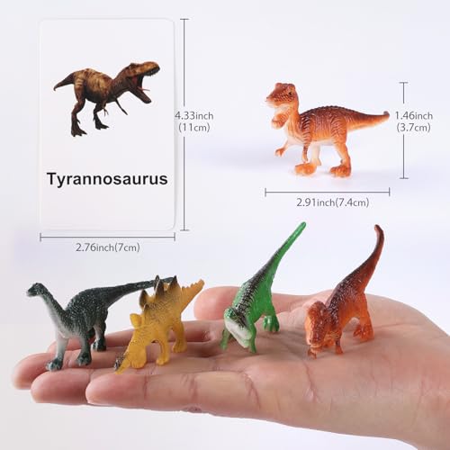 MEROCO Montessori Dinosaur Flash Cards Matching Game Kids Preschool - style: Dinosaur