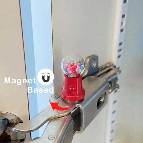 Hinge Head Gumball Machine, Retro Hinge Decorative Topper, Miniature Magnetic Figurine Door Decor, Whimsical Quirky Home Decor, Micro Lover Gift, Cute Gumball Machine Decor (2 per Set)