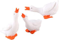 3Pcs Miniature White Goose Figurines, Handcrafted Resin Farm Animal Statues for Fairy Garden Decor,DIY Terrarium and Miniature Landscape Scenes