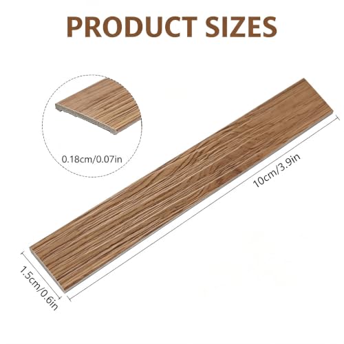 Dollhouse Flooring Set, 40Pcs Dollhouse Flooring Peel and Stick Miniature Floorboard Sheets for 1 12 Scale Rooms, Mini Self-Adhesive Wood Floor Boards for Dollhouse Accessories, DIY Craft