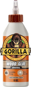 Gorilla Wood Glue, Fast Clamp, Water Resistant PVA, 8 Ounce (Pack of 12) - size: 8 Ounce (Pack of 12)
