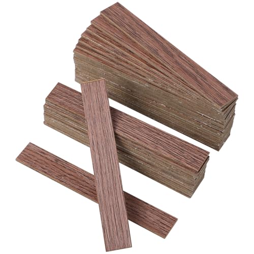 TOYANDONA 40Pcs Dollhouse Flooring Peel and Stick Miniature Floor Decorations Self Adhesive Walnut Tiles for Doll House Wallpaper and Trim - color: Dark Brown
