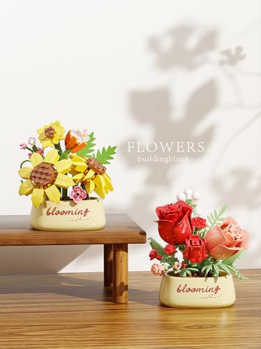 Crown Lily Mini Flower Potted Bonsai Building Toy - style: Crown Lily